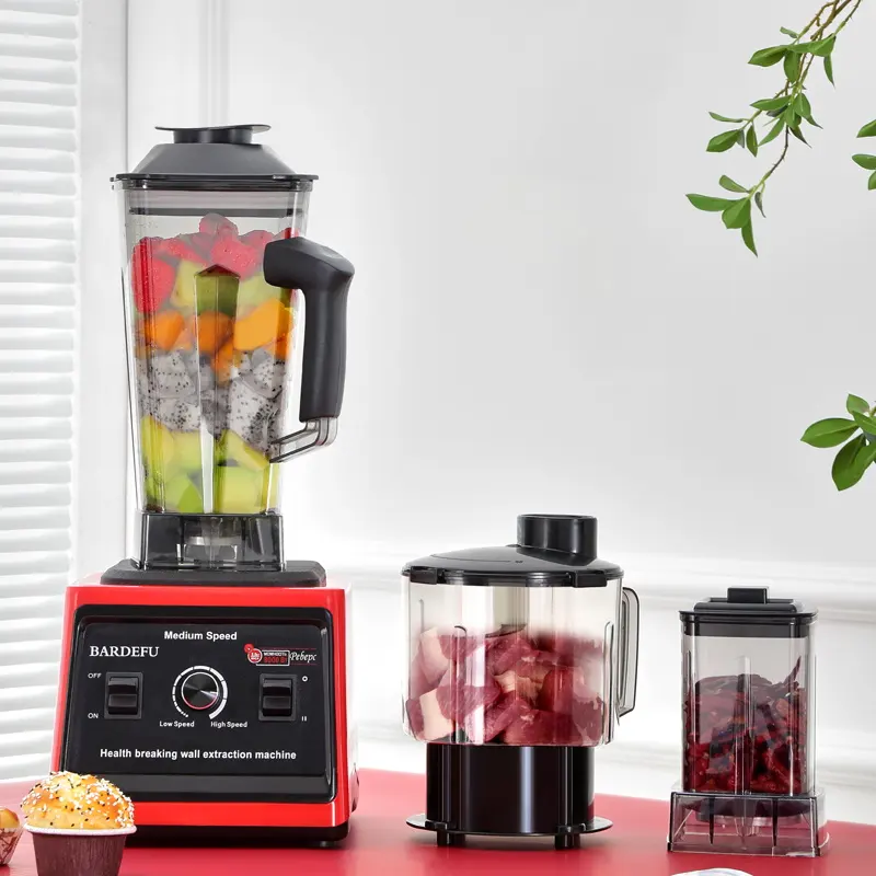 3 In1 Multifunctionele Fruitpers 2.5l Pot Tafelblender Met Hakmolen En Vleesmolen