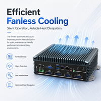 Mini PC compact sans ventilateur avec processeur I3-6005U, I5-6200U, I7-6500U, double LAN, 6 ports COM, USB, HD, VGA, SSD pour Kiosque, Passerelle, Contrôle de Point de Borne