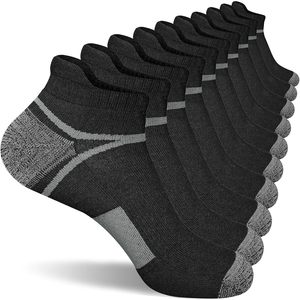 Suaskk Men's Ankle Athletic <b>Socks</b> 5 Pairs Cushioned Anti Blister Running Breathable Moisture Wicking Sports <b>Socks</b> - Product Image 1