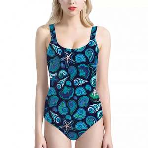 Camiseta sin mangas personalizada con estampado de mar azul Hawaiano, traje de baño de una pieza, 2024 Trendy Chicas En Micro Bikinis En Las Playas - Product Image 4