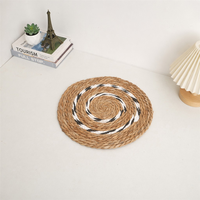Sous-verre rond en rotin naturel, résistant à la chaleur, écologique, 30 cm, moderne, minimaliste, fait main, antidérapant, durable