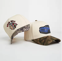 Casquettes de baseball personnalisées en gros, 5 panneaux, coton Oxford Dobby, camouflage léopard et broderie à la main à pois, unisexe, adulte, décontractées, Gorras