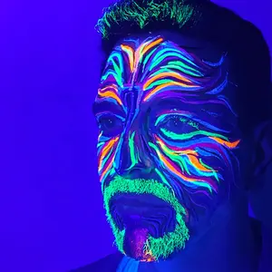 Pomada de arte corporal que brilla en la oscuridad, maquillaje activado por agua, uv, para Halloween, DIY