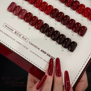 Ensemble de vernis à ongles en gel UV de la série rouge, 20 couleurs, avec tableau d'affichage des couleurs pour salon de manucure - Product Image 4