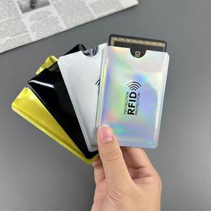 Protector de Tarjetas <span class=keywords><strong>con</strong></span> Bloqueo NFC RFID, Funda de Seguridad Anti-Escaneo de Aluminio para Tarjetas de Crédito y Bancarias - Product Image 5