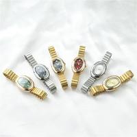 Montres pour femmes NAIDU 727, ovales, élégantes, simples, avec bracelet en acier inoxydable, quartz, minimalistes.