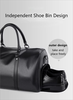 Sac à bagages de voyage de haute qualité grande capacité séparation sèche humide étui à bagages en cuir PU pour hommes femmes sac d'affaires de luxe
