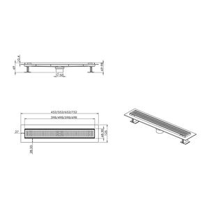 MondewayリニアチャンネルドレンPVCシャワーフロアリニアバスルーム水切りプラスチックサイフォンシャワードレンメーカー - Product Image 4