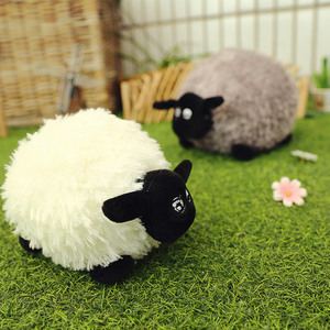 Lindo Peluche de Oveja Pequeña, Muñeco de Peluche para Niños, Cordero Blanco Redondo de Peluche - Product Image 1