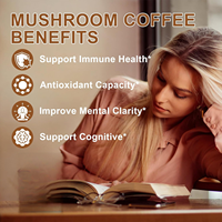 Approvisionnement d'usine 10 en 1 Champignon Café Poudre Crinière de Lion Shiitake Queue de Dinde Reishi Cordyceps Champignon Café Poudre Instantanée