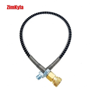 Manguera de Recarga para Estaciones de Llenado de Alta Presión, Conector Rápido de 8mm, Accesorios de Acero Inoxidable, Bomba Manual Negra de 50cm, Zimakyfa - Product Image 2
