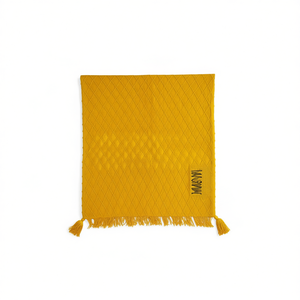 Manta Tejida con Diseño de Diamantes Amarillos M.S.OWNC, Suave y Acogedora para Cama o Sofá, Decoración para Todas las Temporadas, Rectangular con Borlas, Modelo Premium D0100H5UUKJ - Product Image 1