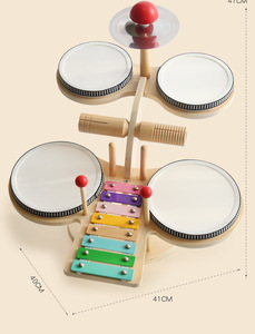 <span class=keywords><strong>Kit</strong></span> de batterie pour enfants chauds Juguetes <span class=keywords><strong>Instrument</strong></span> multifonction en bois Montessori jouets pour enfants tout-petits garçons et filles CE - Product Image 6