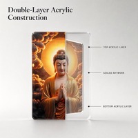 Grande sculpture en acrylique Mahjong sur mesure, ornement en forme de tuile pour la décoration de table à la maison, cadeau de bureau