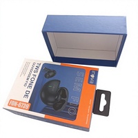 Boîte cadeau rigide personnalisée de luxe avec logo, en carton gris, avec doublure en mousse, emballage pour écouteurs, vente en gros, matériaux recyclés écologiques
