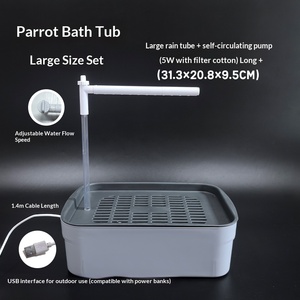 Bassin <span class=keywords><strong>de</strong></span> bain pour perroquets en plastique avec circulation automatique <span class=keywords><strong>de</strong></span> l'<span class=keywords><strong>eau</strong></span>, dispositif <span class=keywords><strong>de</strong></span> bain pour oiseaux pour calops et agapornis - Product Image 6