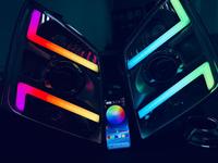 VAHID Phares LED WRGB modifiés pour Isuzu D-MAX, feux de jour DRL, projecteurs Bi-LED, commande par application Bluetooth