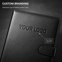 Carnet de notes professionnel en cuir PU avec reliure cousue et logo personnalisé, 120 feuilles, format B5 A4, fabrication OEM, vente en gros