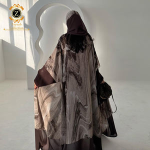 Zaynab女性用高级ポリエステルイスラム教徒のファッションドレスドバイトルコスタイルAbaya Jalabiyaラマダン & イード - Product Image 4