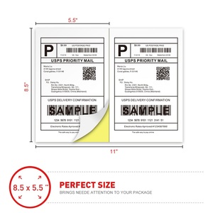 Fit to Laser <strong>Printer</strong> Best Selling Matte Face <strong>A4</strong> Size <strong>Paper</strong> Barcode Sticker Shipping Label Thermal Shipping Label - Product Image 4
