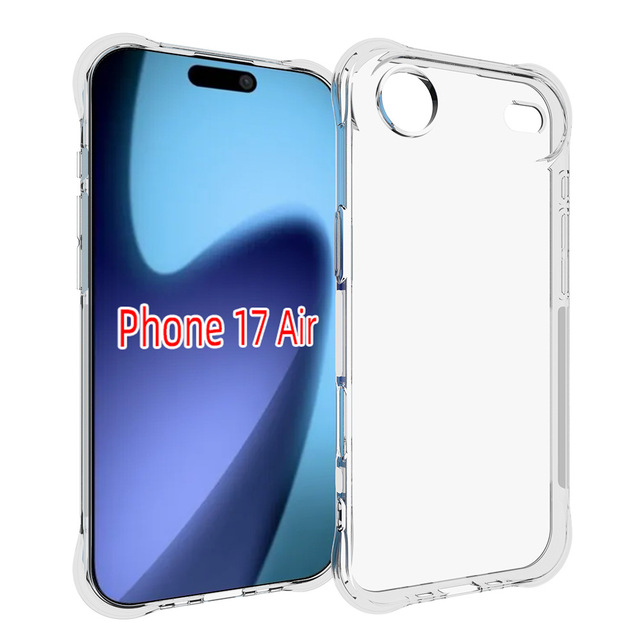 High Quality Clear Soft TPU Cover Case for iPhone 17 Air Shockproof TPU Mobile Phone case