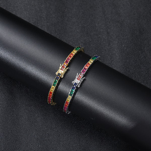 3Mm * 3mm Color Zirconium Tennis <b>Bracelet</b>, Exquisite Women's Personalized Zircon <b>Bracelet</b> Tanjing Fashion Lijing Necklace - Product Image 5