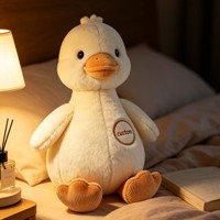 Boneka Bebek Putih Kawaii Lucu Paruh Kuning Lembut Berbulu Boneka Hewan Isi Dakron Hadiah Kustom Pabrik OEM ODM Kualitas Tinggi