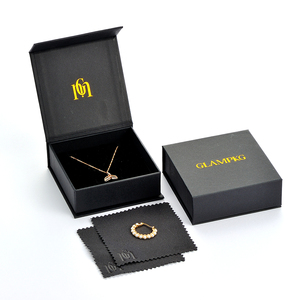 GLAMPKG Wholesale <b>Black</b> Magnet <b>Boxes</b> Magnetic Closure Jewellery Gift Paper Box Magnetic Jewelry Box Packaging - Product Image 2