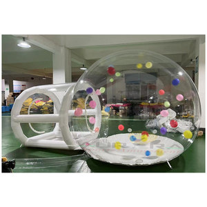 Popular cúpula transparente inflable al aire libre soplar carpa de burbujas transparente al aire libre túnel único globos inflables carpa de burbujas - Product Image 3