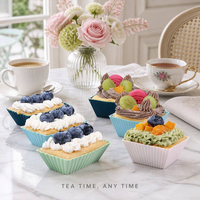Petit moule à gâteau rond de 7 cm en silicone coloré, motif cœur géométrique, pour muffins et cupcakes, outil de pâtisserie domestique
