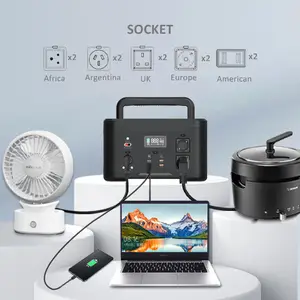 MJOO Backup Power Supplier With Wireless Charging 200W 300W 500W 1500W For Camping Outdoor Portable Power Station