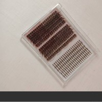 Meilleures ventes transfrontalières 2026 : Faux cils en cheveux synthétiques épais marron, style Fairy Straight, pack mixte individuel