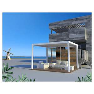 Pavillon de jardin en aluminium avec système de pergola à toit en persiennes vénitiennes en <span class=keywords><strong>gazon</strong></span> à coussin d'air bio, style pavillon à volets roulants - Product Image 3