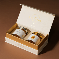 Boîte cadeau en papier de luxe magnétique personnalisée avec logo imprimé pour bouteille de miel, pot d'huile d'olive, emballage vide pour aliments pour bébés et boissons
