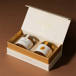 Boîte cadeau en papier de luxe magnétique personnalisée avec logo imprimé pour bouteille de <span class=keywords><strong>miel</strong></span>, pot d'huile d'olive, emballage vide pour aliments pour bébés <span class=keywords><strong>et</strong></span> boissons - Product Image 3