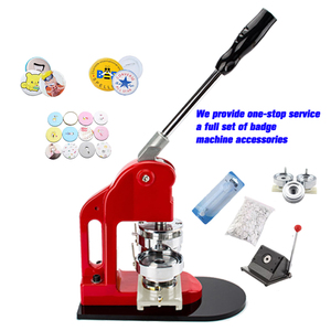 Guangzhou GED Automatic 25mm 32mm Mirror Badge <strong>Button</strong> <strong>Maker</strong> 56mm 58mm Round Badges Punch Press Machine - Product Image 1