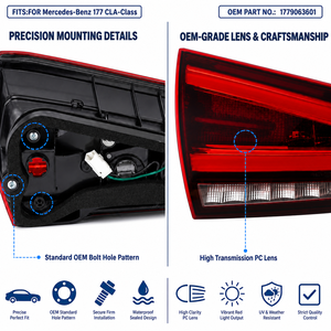 Pour <span class=keywords><strong>Mercedes</strong></span>-Benz <span class=keywords><strong>CLA</strong></span> W177 – Ensemble de feux arrière à LED 2019-2022 1779063601 – Feu stop extérieur – Remplacement OEM – Plug & Play – Homologué - Product Image 4