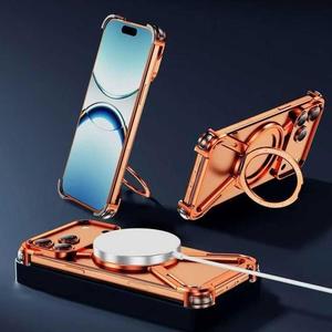 NOUVEAU 2026 pour iPhone 17 Series – Coque de protection haut de gamme en alliage de titane minimaliste avec support rotatif à 360° et anneau magnétique - Product Image 2