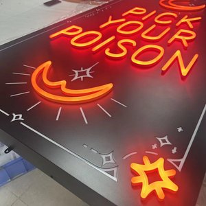 Letrero Personalizado con Base Metálica, Letrero Luminoso de Neón, Base Metálica Resistente, Caja de Luz LED para Decoración de Tiendas, Caja de Luz de Neón - Product Image 5