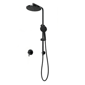 Système de <span class=keywords><strong>douche</strong></span> apparent avec pommeau de <span class=keywords><strong>douche</strong></span> pluie et douchette à main, mitigeur mural monocommande - Product Image 2