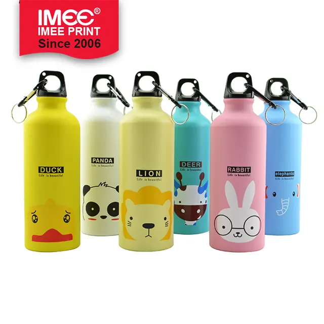 IMEE شعار مخصص بسعر الجملة الطباعة المعادن الألومنيوم الدراجة الرياضات المائية زجاجة