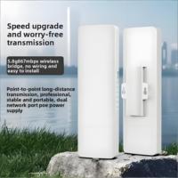 Puente Inalámbrico para Exteriores de 2.4G, 300Mbps, Largo Alcance de 1km, CPE WiFi, Compatible con POE Estándar de 48V, IP65 Impermeable, para Ascensores e Industria