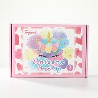 Boîte d'emballage en carton ondulé pliable biodégradable personnalisée, vente en gros, boîte à jouets rose, laminage brillant, emballage avec logo