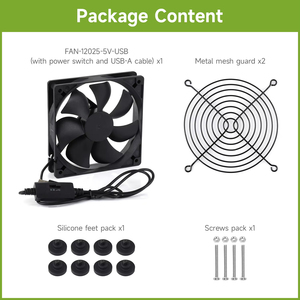 Ventilateur de refroidissement silencieux USB 5V 120mm, contrôle PWM réglable à 3 vitesses, flux d'air élevé, conception anti-vibration, compatible avec plusieurs D K540 - Product Image 3