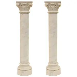 클래식 대리석 로마 열 돌 정원 기둥