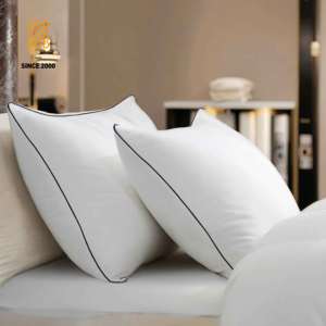 Oreillers de cou modernes de la collection Hôtel pour les dormeurs sur le côté et sur le dos, super doux, remplis de <span class=keywords><strong>microfibre</strong></span> alternative au <span class=keywords><strong>duvet</strong></span> - Product Image 1