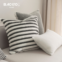 Chaude décorative laine Jacquard lombaire taie d'oreiller moderne luxe solide housse de coussin pour salon décor à la maison