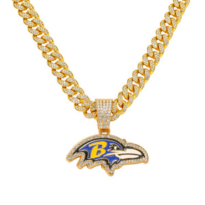 New Simple Personalization Popular Design Shine Alloy Eagle <b>Head</b> Animal Pendant Necklace Hiphop <b>Style</b> Men's Necklace Wholesale - Product Image 6