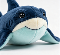 Peluche personnalisée Raie Manta OEM ODM en coton PP, poupée en peluche super douce, animal marin Kawaii, broderie personnalisée du logo EN71 CE