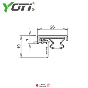 YDW217 sello inferior de Puerta de diseño moderno junta de <span class=keywords><strong>burlete</strong></span> de <span class=keywords><strong>aluminio</strong></span> anodizado transparente accesorios de <span class=keywords><strong>ventana</strong></span> perimetral de <span class=keywords><strong>goma</strong></span> para puerta - Product Image 4